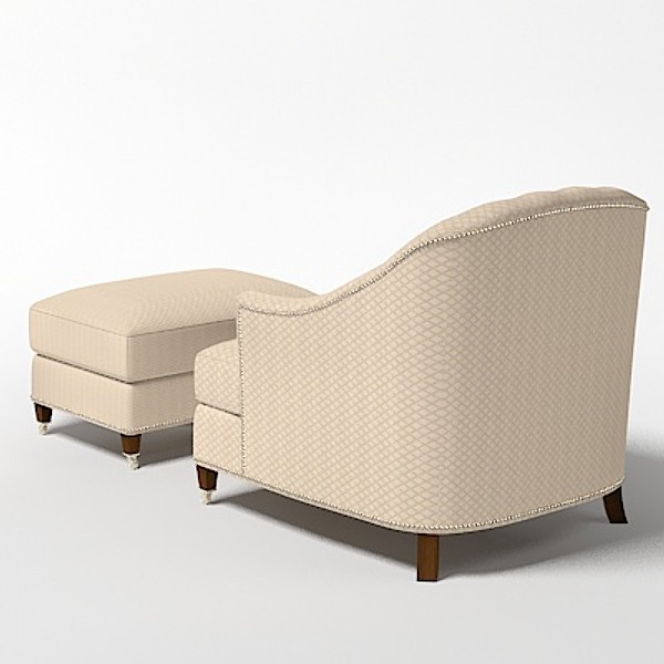 3d baker 6357 tufted model - baker 6357 round back tufted club ottoman armchair by shop3ds